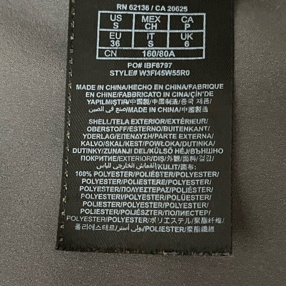 Guess Gray Chiffon Sleeveless Juliet Flounce Keyhole Satin Blouse Ruffle Date S - Picture 8 of 10